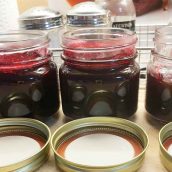 Photo of homemade blueberry jam.