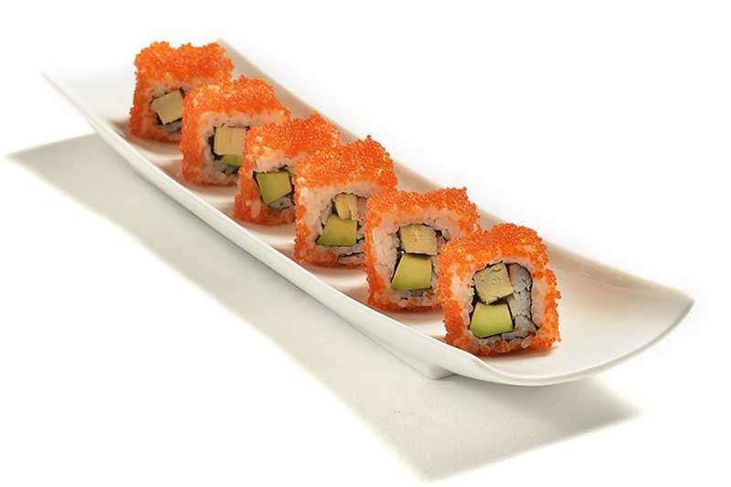 Photo of California roll sushi.